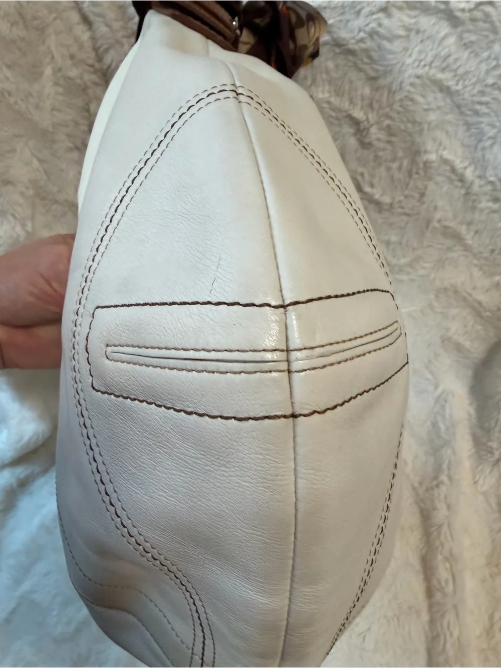 Coach cream leather